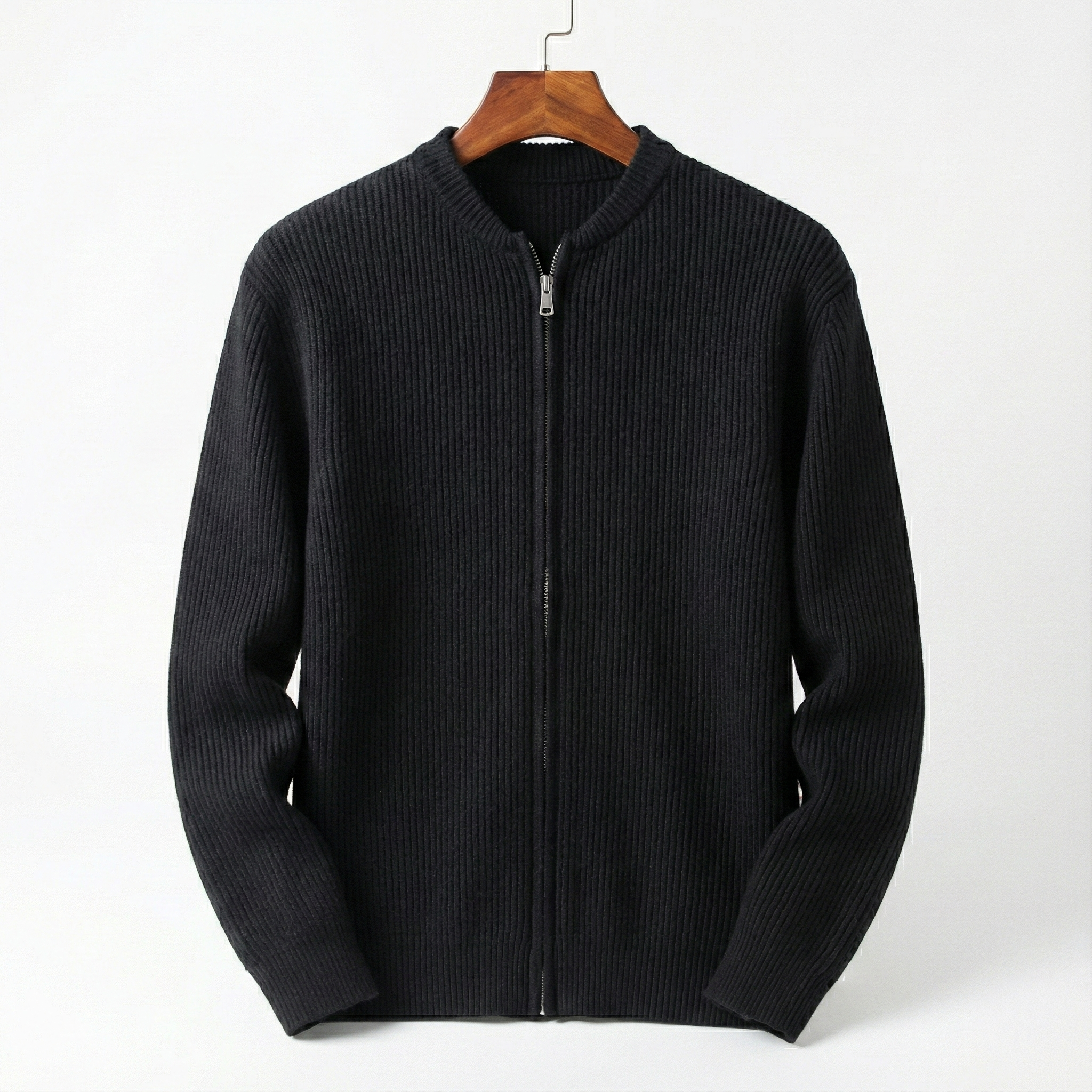 Long Sleeve Open Cardigan Sweater Casual Loose Zipper Knitted Wear for Teens And Men Autumn Fashion Urban Style Polyester Fiber